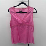 Banana Republic Women's Size M Pink Lace Short Sleeve Shirt