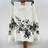 Ann Taylor Women's Size 4 White Floral Skirt