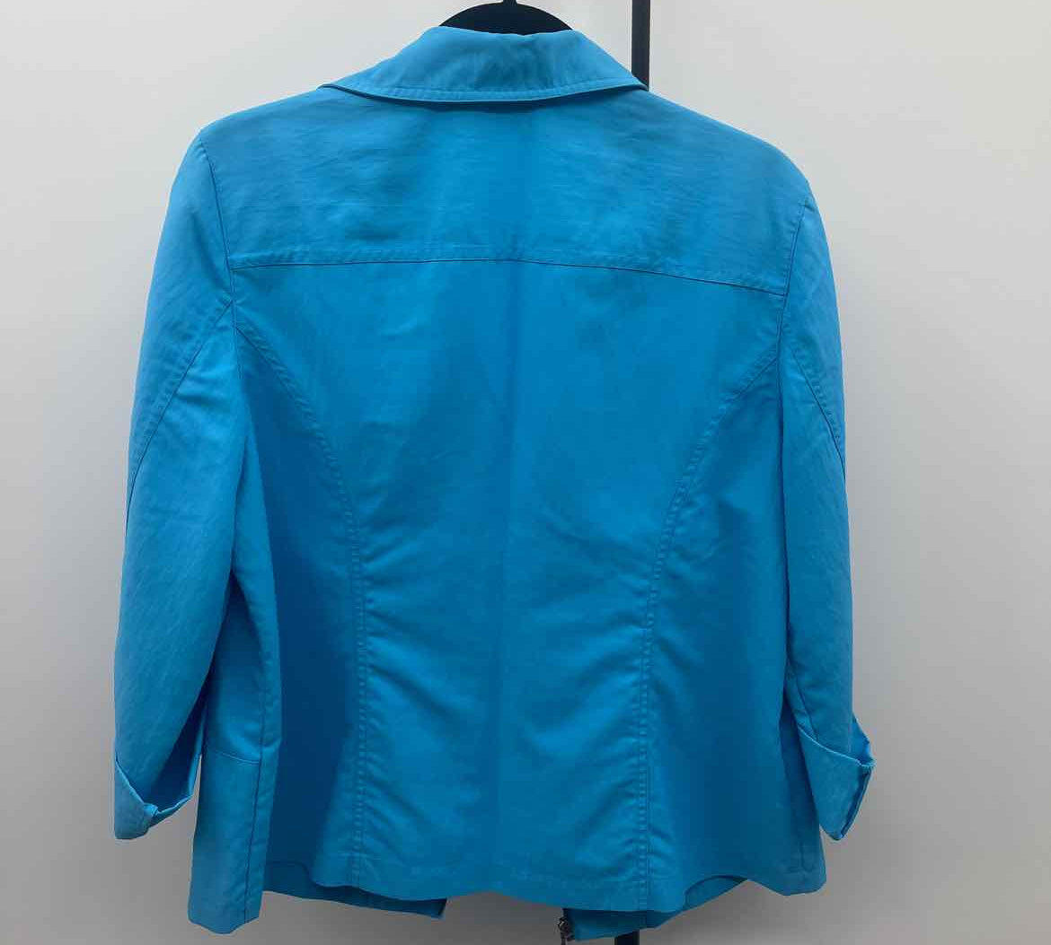 Chico's Women's Size L Blue Solid Jacket
