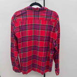 American Eagle Junior's Size XXL Red Plaid Long Sleeve Shirt
