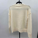 For The Republic Women's Size M Ivory Solid Sweater