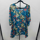 Lands End Women's Size XS Teal Floral Coverup