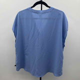 Banana Republic Women's Size XL Periwinkle Solid Short Sleeve Shirt