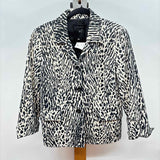 Talbots Women's Size M Ivory Animal Print Jacket