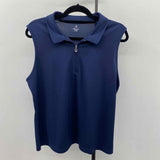 Emerald 18 Women's Size XL Navy Solid Sleeveless Shirt
