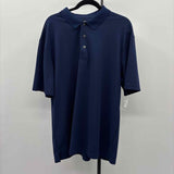 Grand Slam Men's Size XL Navy Solid Short Sleeve Shirt