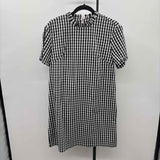 Duffield Lane Women's Size 6 Black Checkered Dress