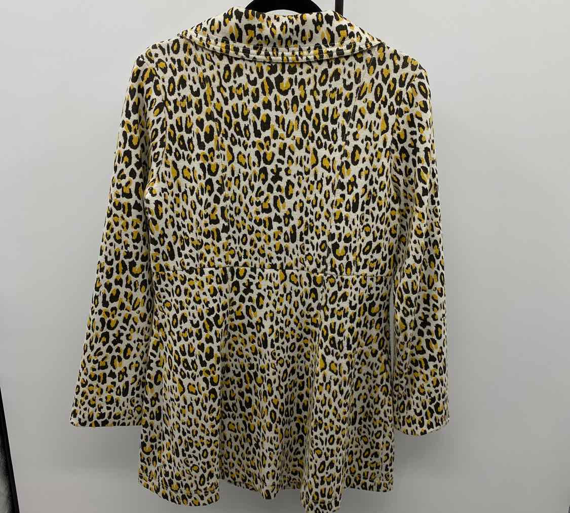 Current Air Women's Size M Yellow Animal Print Jacket