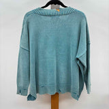 She + Sky Women's Size One Size Blue Faded Sweater