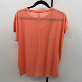 Athleta Women's Size XS Peach Heathered Short Sleeve Shirt