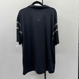 Callaway Men's Size XL Navy Striped Short Sleeve Shirt