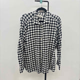 Loft Women's Size XL Black Checkered Long Sleeve Shirt