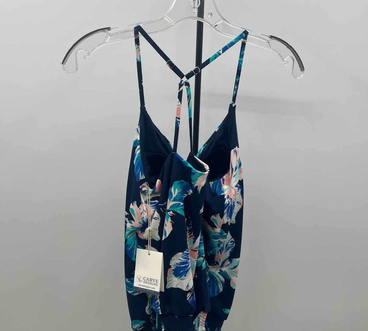 Carve Design Women's Size M Blue Floral Swimsuit - Separate