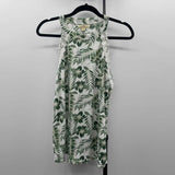 Island shores Women's Size XL Green Floral Sleeveless Shirt