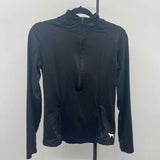Pink Junior's Size M Black Solid Long Sleeve Shirt