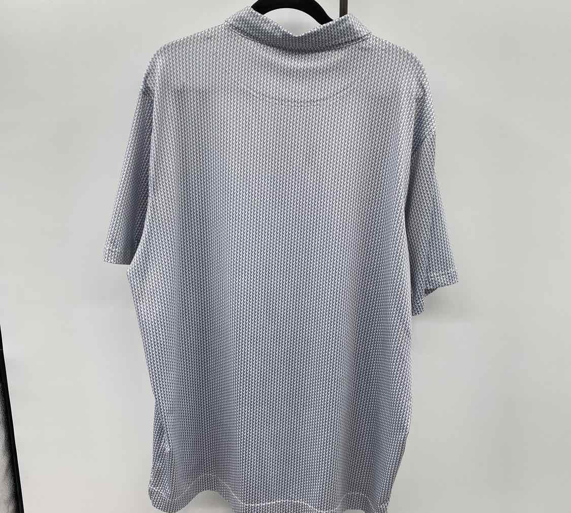 Deolax Men's Size XXL Gray Geometric Short Sleeve Shirt