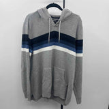 Commerce Men's Size XL Gray Striped Sweater