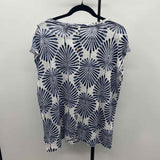 Joie Women's Size XL Blue Flag Short Sleeve Shirt