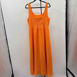 DKNY Women's Size 14 Orange Textured Dress