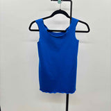 Haystacks Women's Size M Royal Blue Solid Sleeveless Shirt