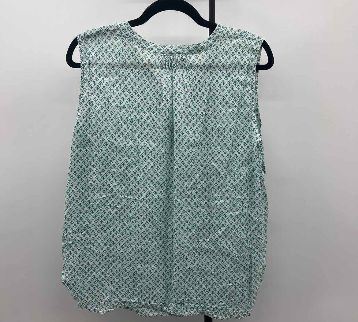 Gap Women's Size XL Green Floral Sleeveless Shirt