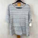 Talbots Women's Size 2X Gray Heathered Short Sleeve Shirt