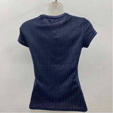 Ted Baker Women's Size XS Navy Stripe Short Sleeve Shirt