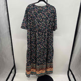 Keluummi Women's Size 24 Navy Floral Dress