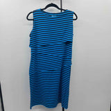 J McLaughlin Women's Size 16 Blue Stripe Dress