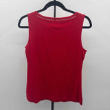 Talbots Women's Size L Red Solid Sleeveless Shirt