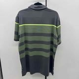Adidas Men's Size XL Charcoal Striped Short Sleeve Shirt