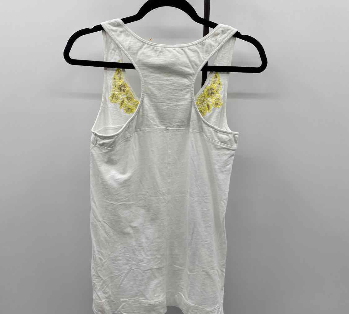 Free People Junior's Size M White Floral Tank