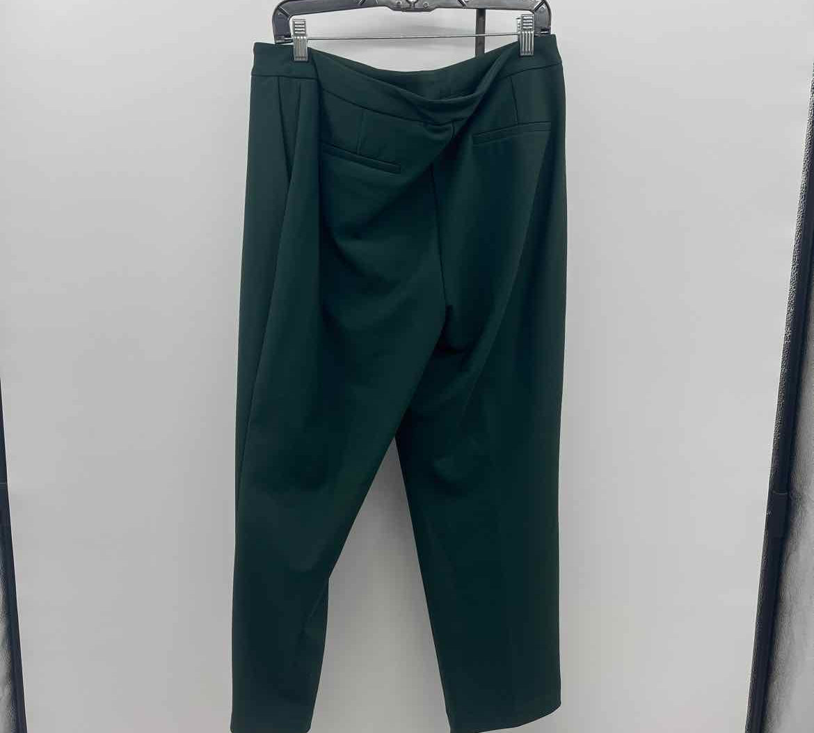 Christian Siriano Women's Size 14 Green Solid Pants
