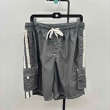 KANU surf Men's Size L Charcoal Solid Swim Trunks
