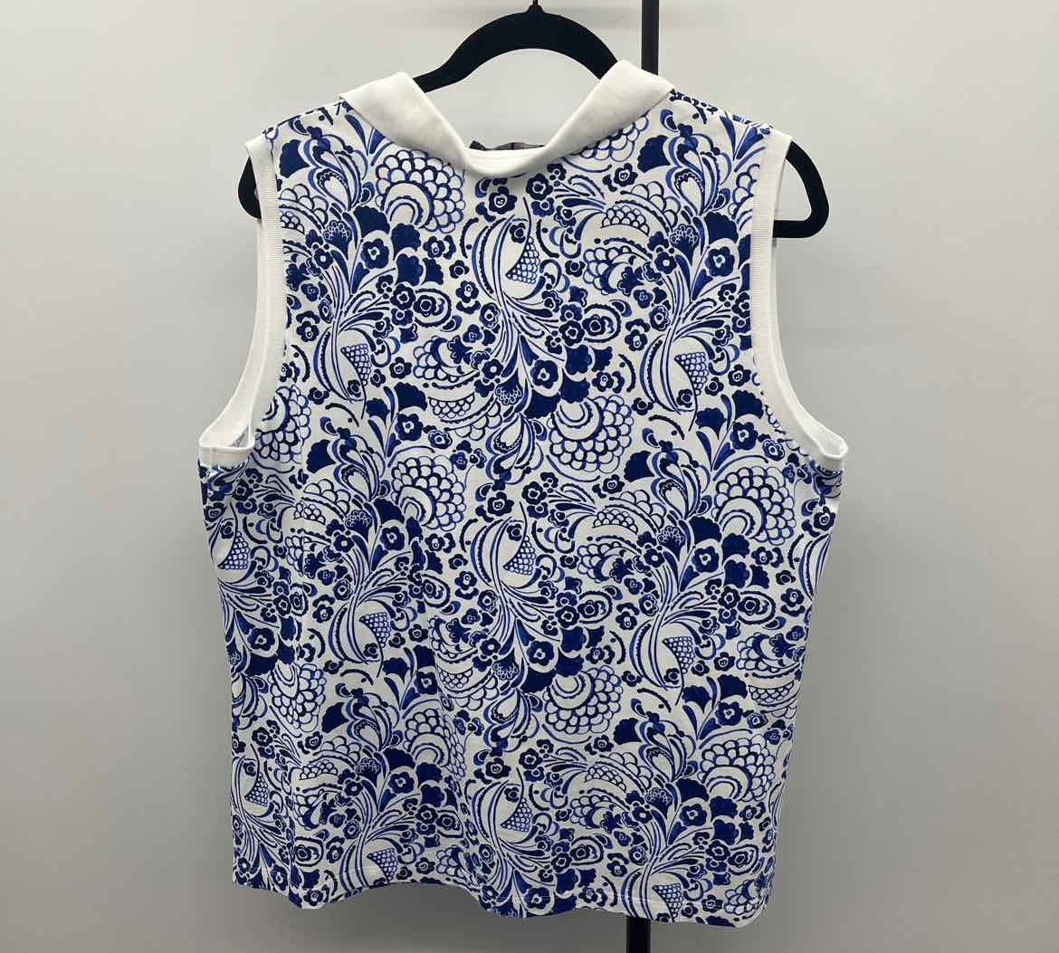 Tommy Hilfiger Women's Size XXL Blue Floral Sleeveless Shirt