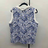 Tommy Hilfiger Women's Size XXL Blue Floral Sleeveless Shirt