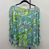 Hearts of Palm Women's Size L Green Leaf Long Sleeve Shirt