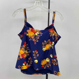 Nine West Women's Size XL Navy Floral Swimsuit - Separate