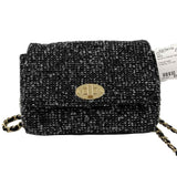 TALBOTS Charcoal Tween Crossbody Flap-Front Purse