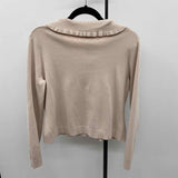 Adrianna Papell Women's Size M Beige Solid Cardigan