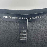 White House Black Market Women's Size S Black Solid Tunic