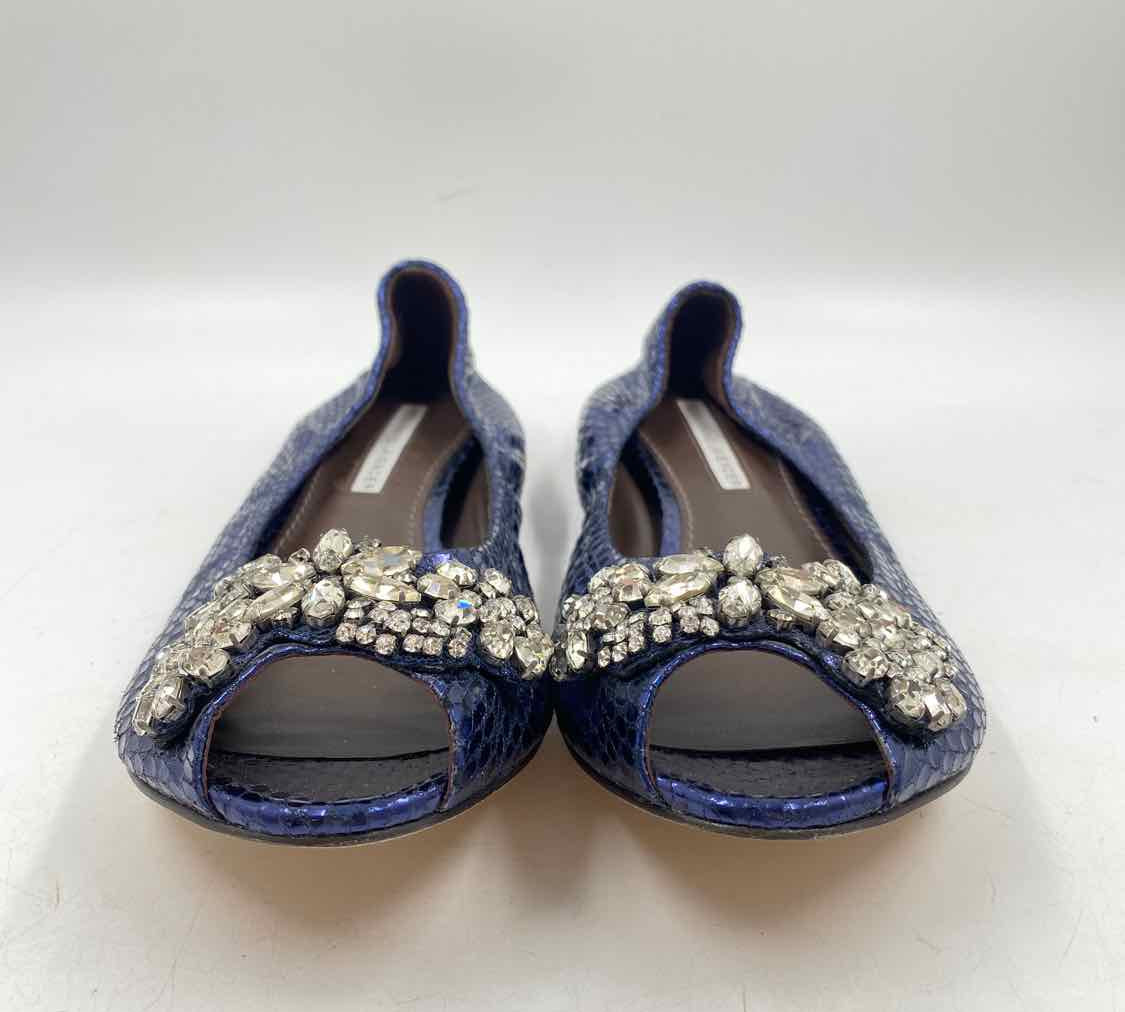 Vera Wang Women's Shoe Size 8 Blue Metallic Flats