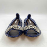 Vera Wang Women's Shoe Size 8 Blue Metallic Flats