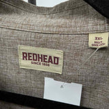 Red Head Men's Size 3X Brown Heathered Long Sleeve Shirt