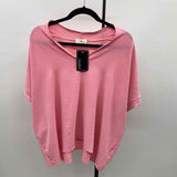 Urban Daizy Women's Size L Pink Textured Short Sleeve Shirt