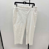 Tribal Women's Size 14 White Solid Capris