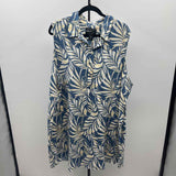 Tahari Women's Size 24 Blue Leaf Dress