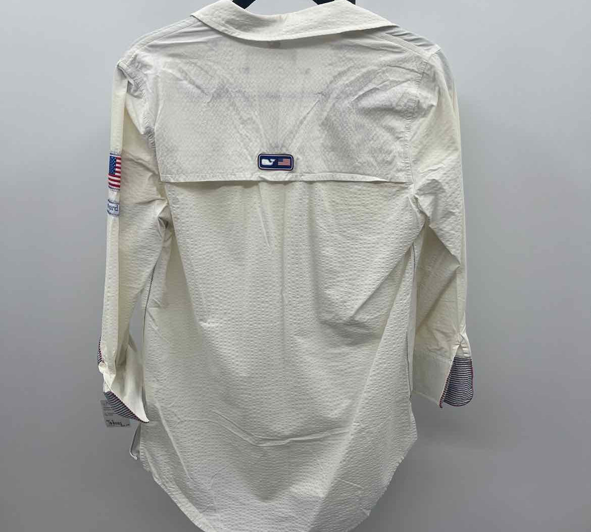 Vineyard Vines Women's Size S White Textured Tunic