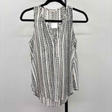 Lush Women's Size XS Black Stripe Sleeveless Shirt