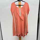 POL Women's Size S Orange Textured Dress